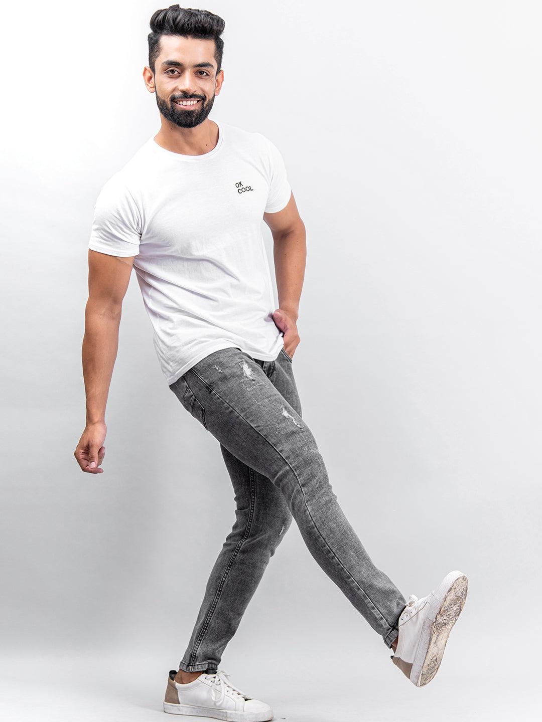 SINGLE Slim Men Grey Jeans - Buy SINGLE Slim Men Grey Jeans Online at Best  Prices in India | Flipkart.com